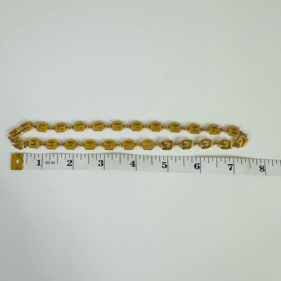 Givenchy Vintage G Logo Link Gold Tone Necklace 15” - Picture 2 of 4